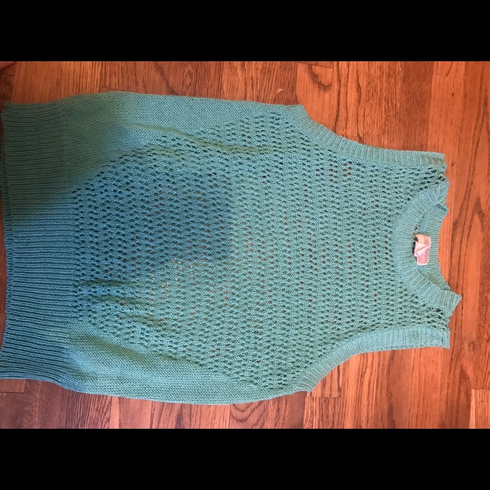 Crochet teal forever 21 tank